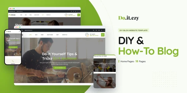 Doitezy — DIY Tutorial Blog React JS Website Template