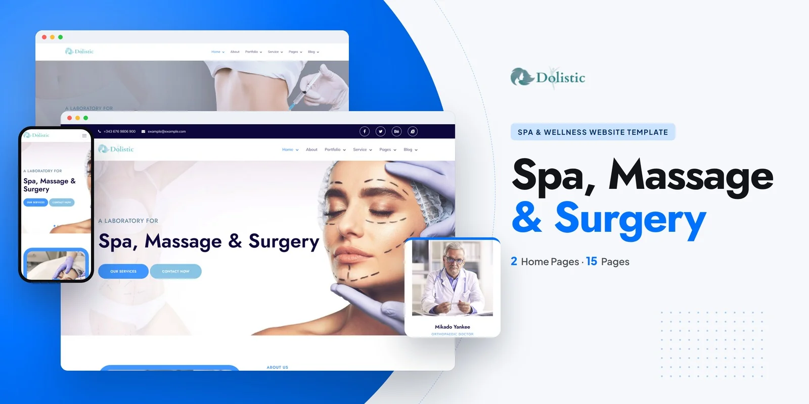 Dolistic – Bootstrap 5 Spa Wellness HTML5 Website Template preview