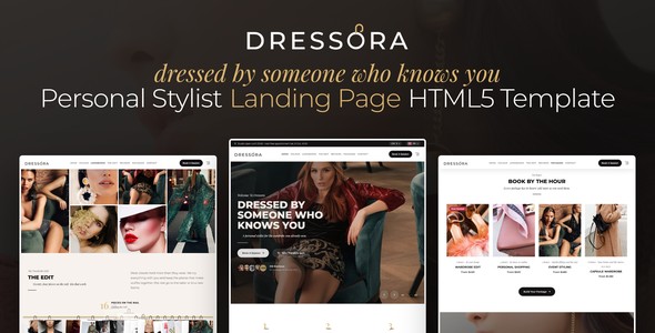 Dressora – Personal Stylist Booking Landing Page HTML5 Template