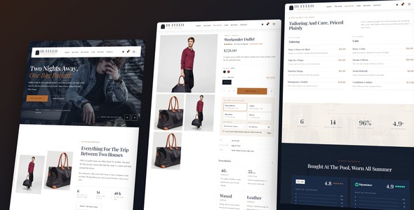 Duffelo – Weekender Bag Landing Page HTML5 Template