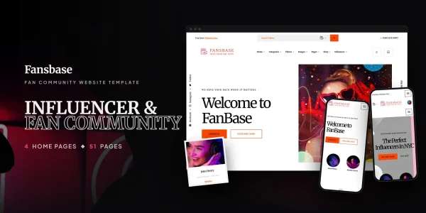 Fansbase – Bootstrap 5 Fan Community HTML5 Website Template