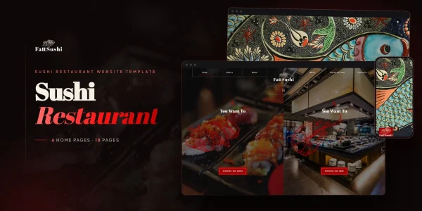 Fattsushi – Bootstrap 5 Sushi Restaurant HTML5 Website Template