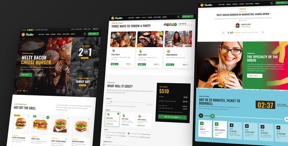 Feastino – Party Catering Landing Page HTML5 Template
