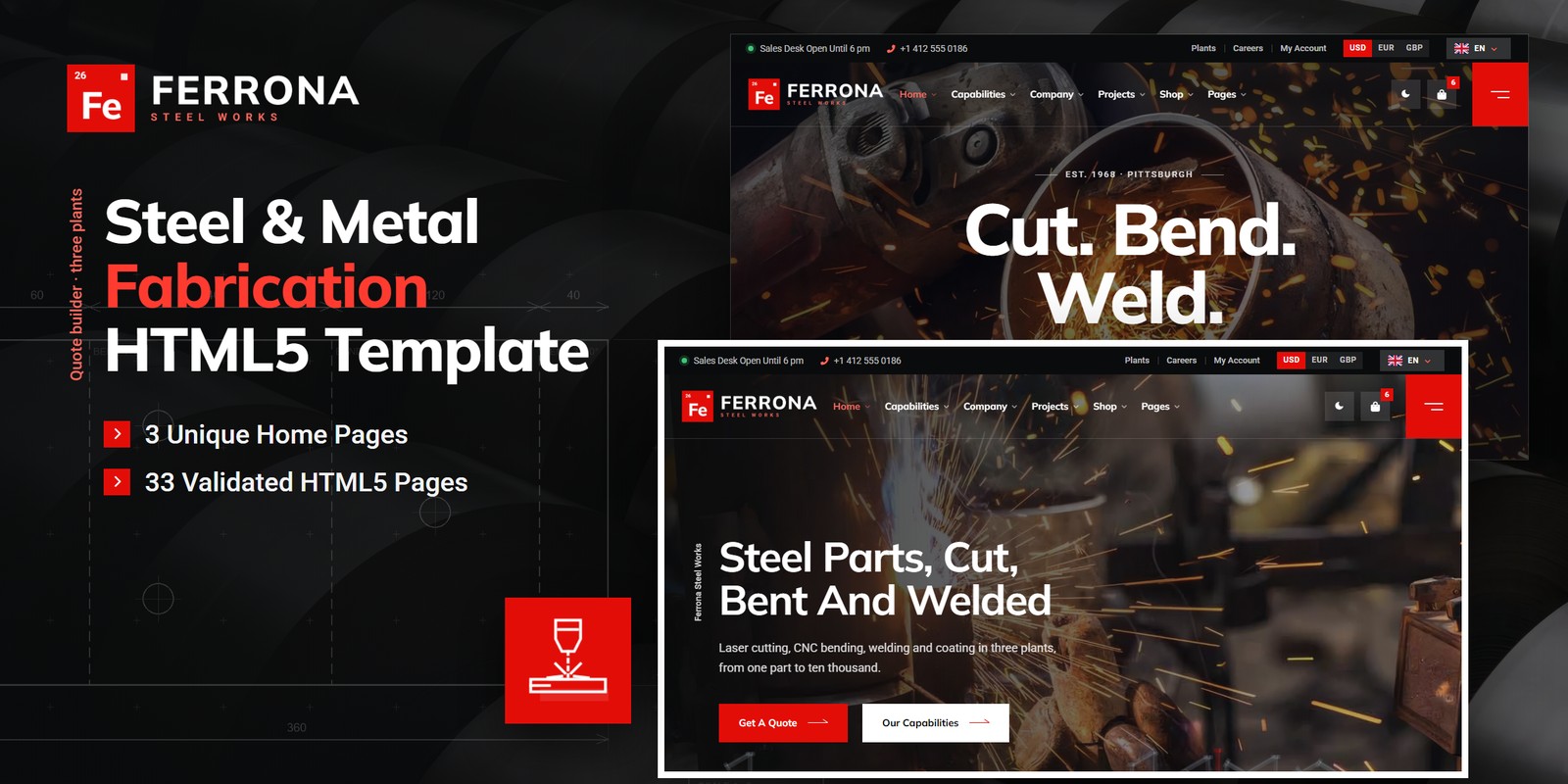 Sheet Metal Angular Template – Ferrona preview