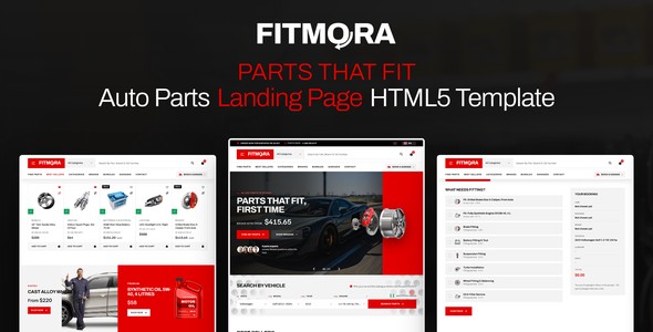 Fitmora – Auto Parts Fitting Booking Landing Page HTML5 Template
