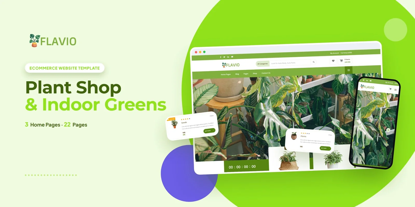 Flavio – Bootstrap 5 Auto Parts Store HTML5 Website Template preview