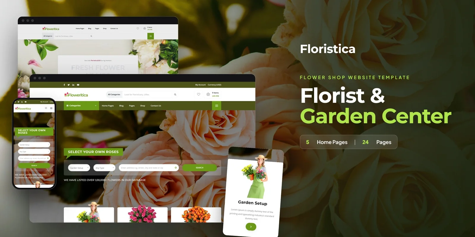 Floristica — Plant Boutique Ai Smart Website preview
