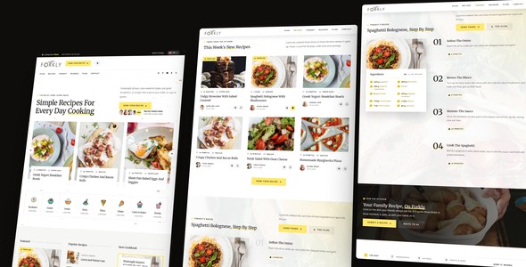 Forkly – Recipe Community Landing Page HTML5 Template