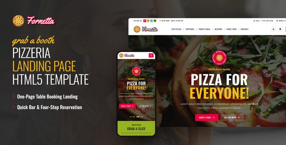 Fornetta – Pizzeria Landing Page HTML5 Template
