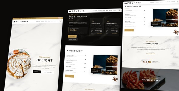 Fournia – Pastry Pre-Order Landing Page HTML5 Template