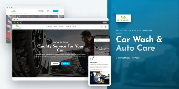 Freshwheel — Mechanic Shop Vue.js Website Template