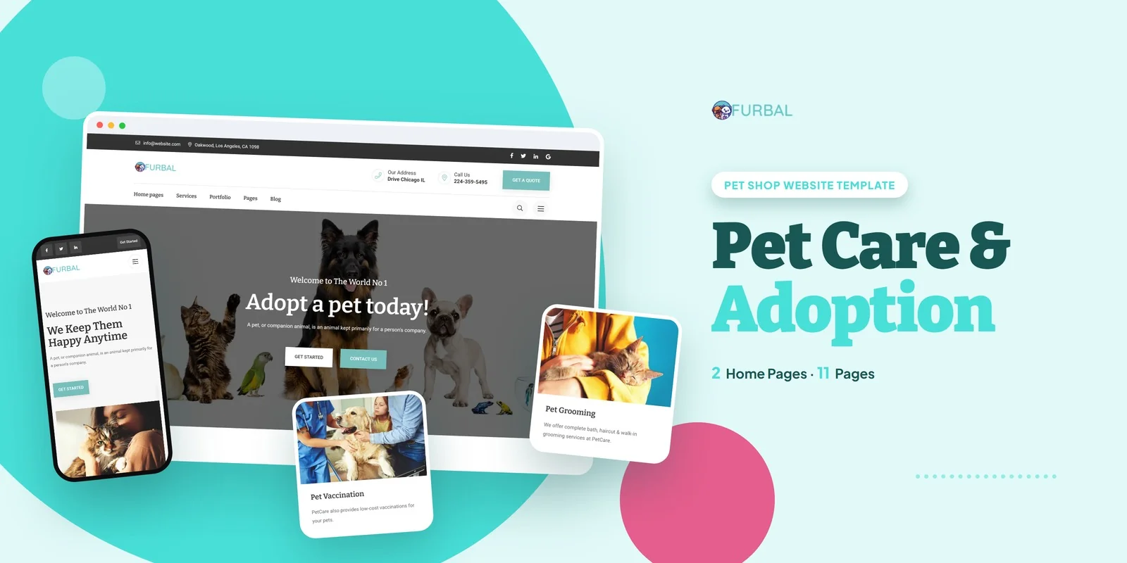 Furbal — Pet Supplies Ai Smart Website preview