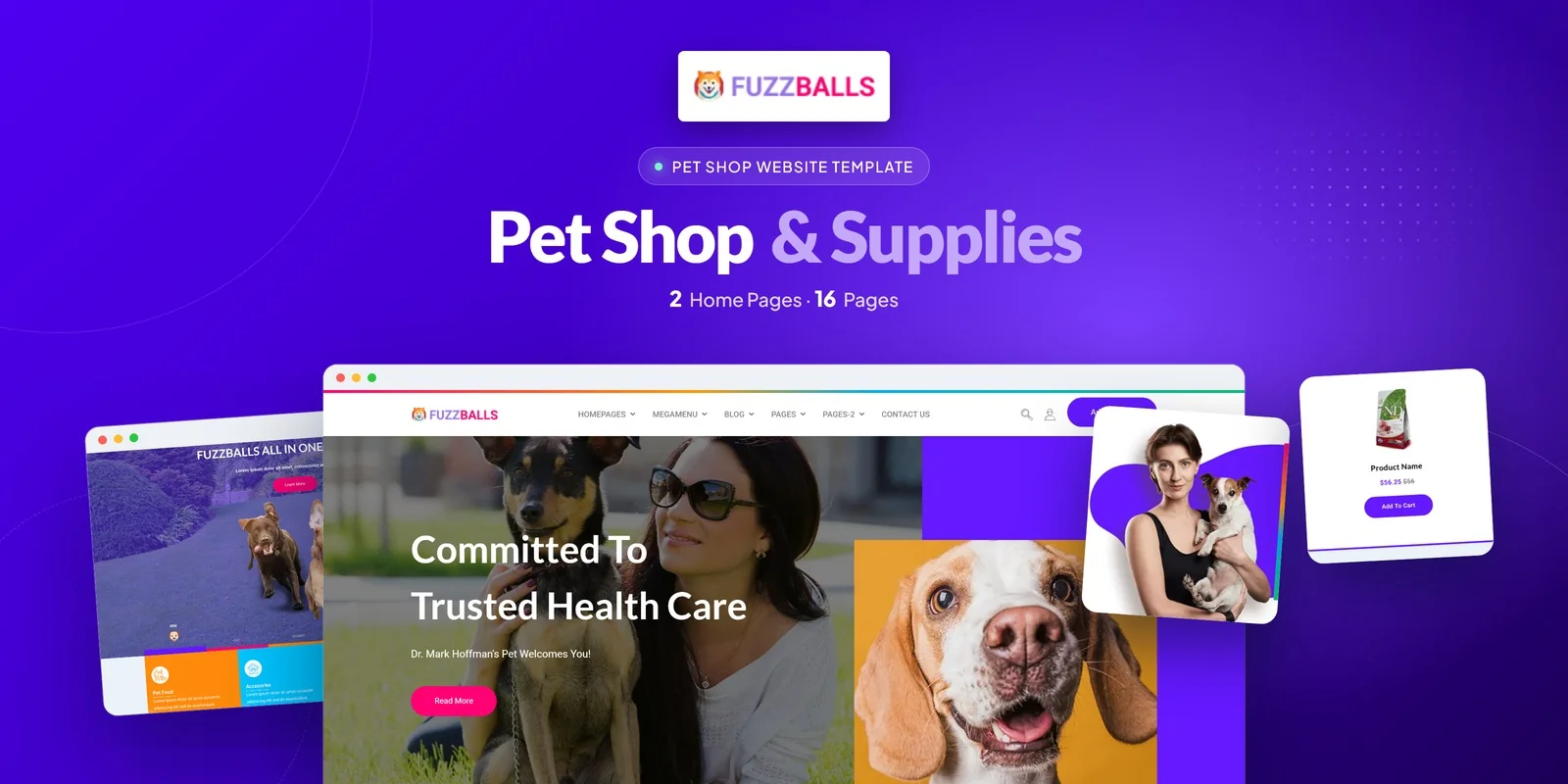 Fuzzballs — Pet Supplies Ai Smart Website preview