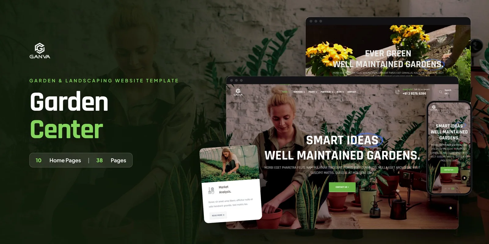 Ganva — Garden Store Vue.js Website Template preview