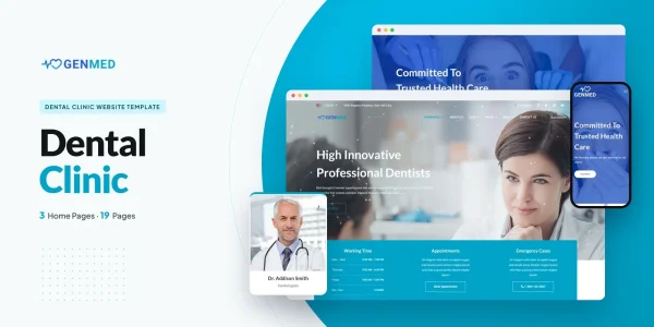 Genmed – Bootstrap 5 Dental Clinic HTML5 Website Template