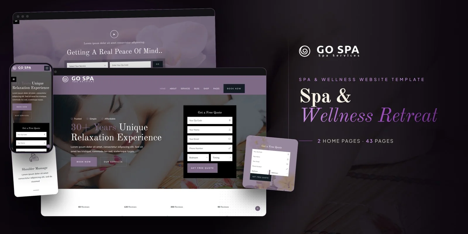 Gospa — Spa Retreat Ai Smart Website preview