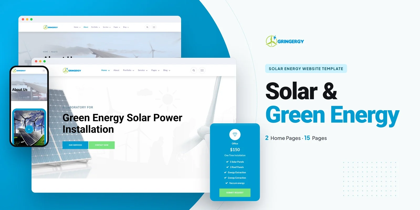 Grinenergy — Solar Company Ai Smart Website preview