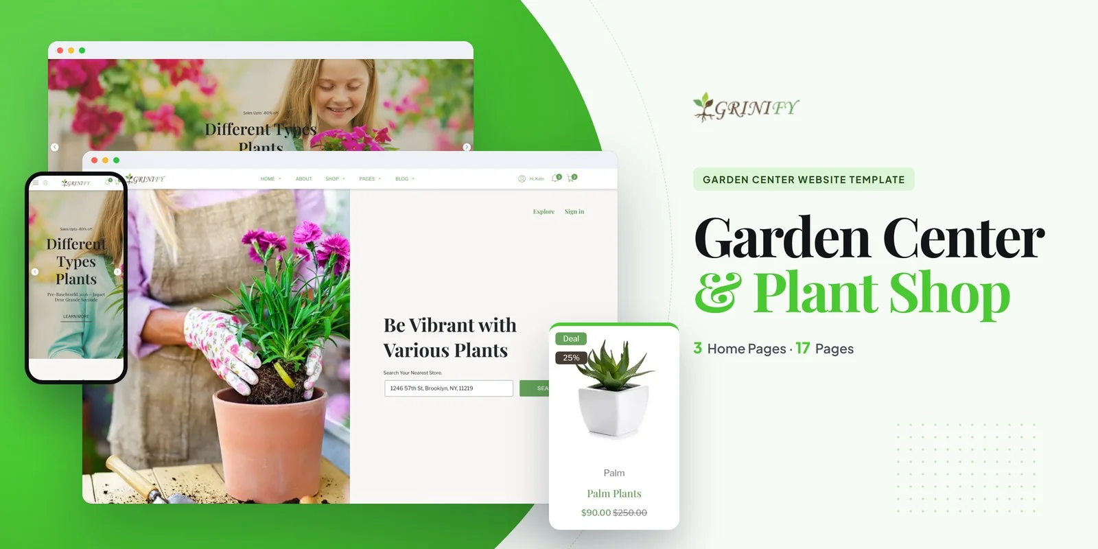 Grinify — Plant Boutique Ai Smart Website preview