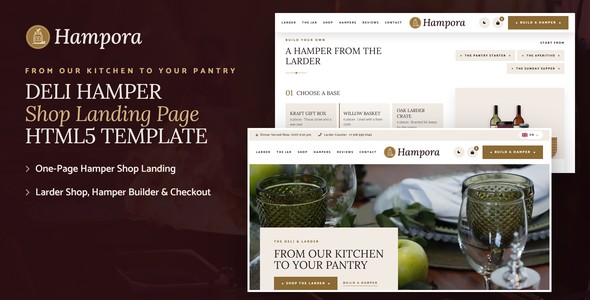 Hampora – Deli Hamper Shop Landing Page HTML5 Template