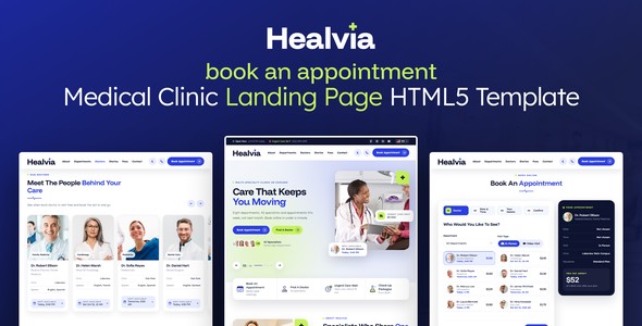 Healvia – Medical Clinic Landing Page HTML5 Template