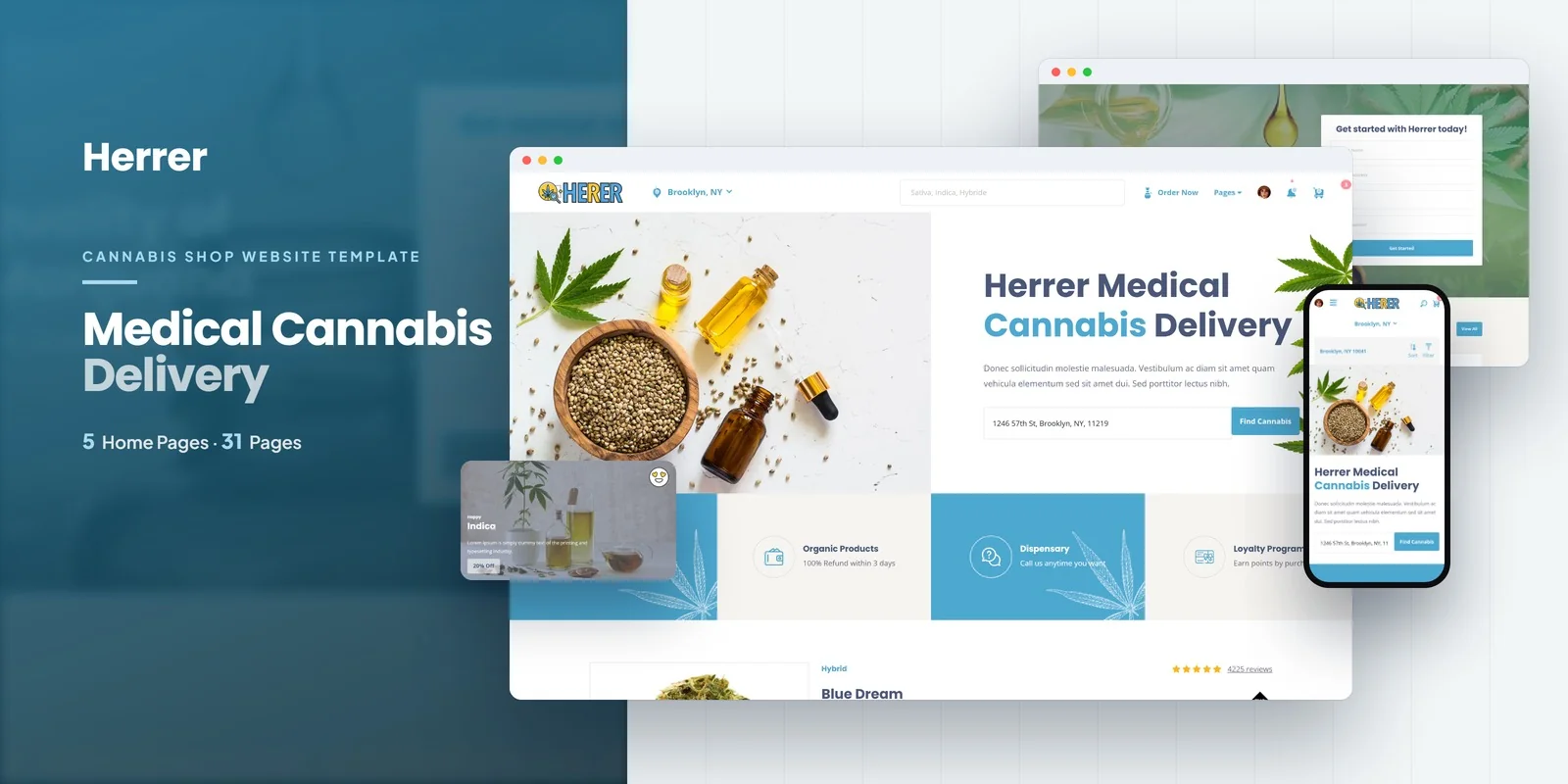 Herrer — CBD Store WordPress Theme preview