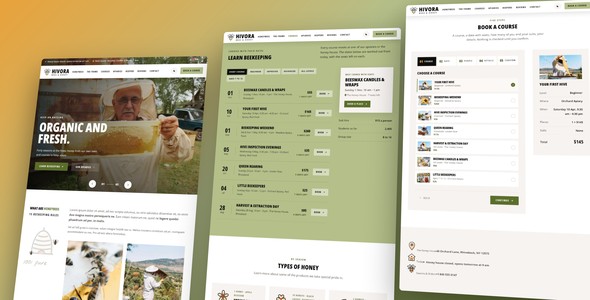 Hivora – Beekeeping Course Booking Landing Page HTML5 Template