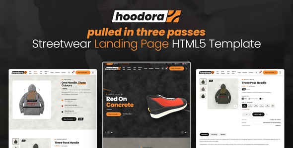 Hoodora – Streetwear Hoodie Landing Page HTML5 Template