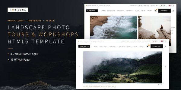 Website Template for Photography Workshops – Horizona HTML5