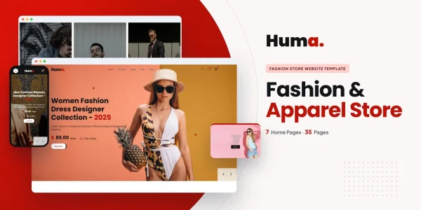 Huma – Bootstrap 5 Fashion Store HTML5 Website Template