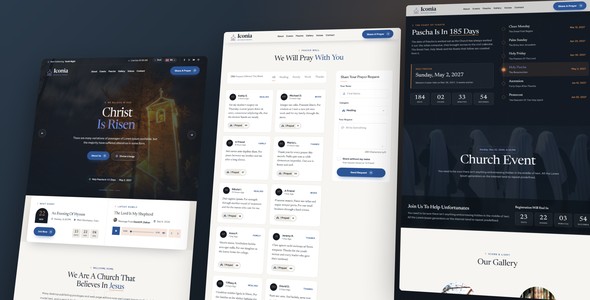 Iconia – Orthodox Church Prayer Landing Page HTML5 Template