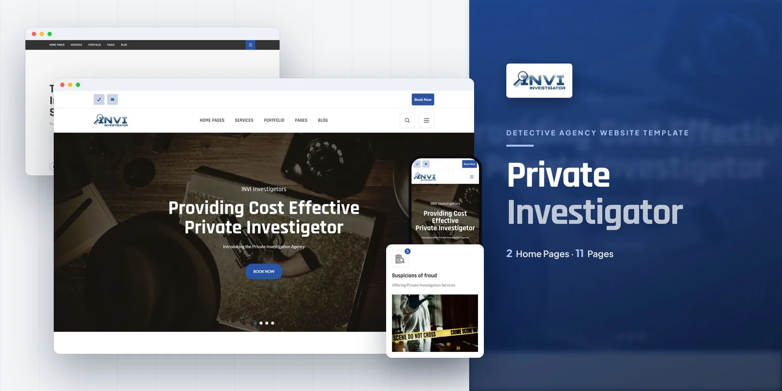 Invi — Private Eye WordPress Theme preview
