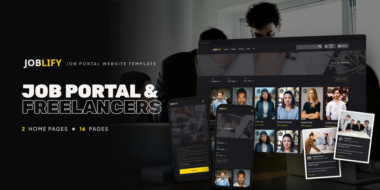 Joblify — Career Portal React JS Website Template preview