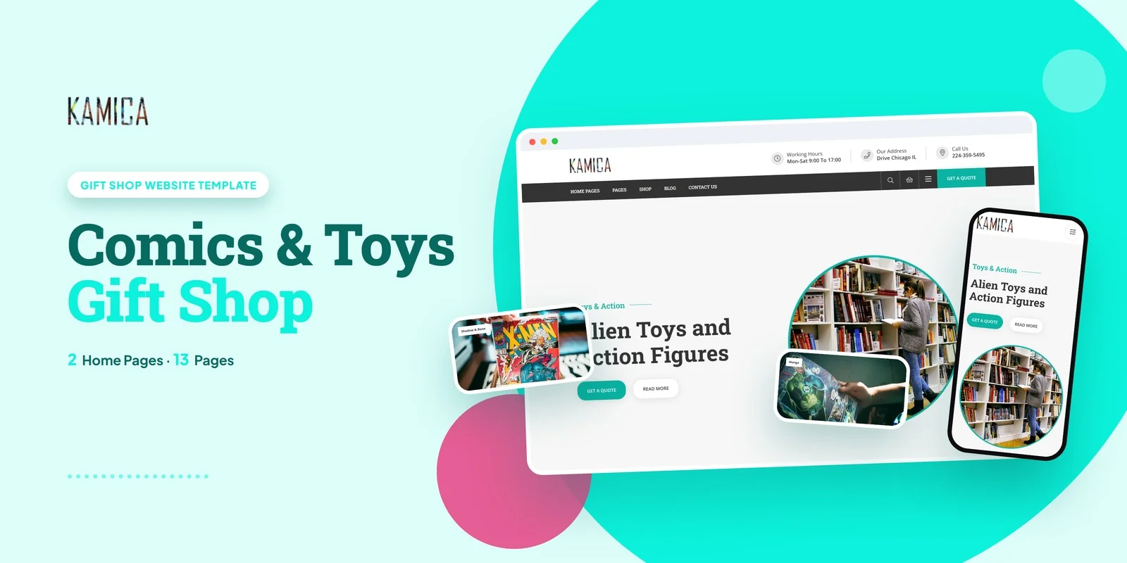 Kamica — Novelty Gifts Vue.js Website Template preview