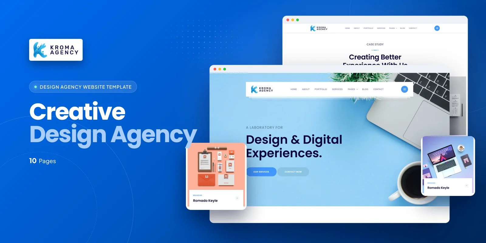 Kroma — Graphic Design WordPress Theme preview
