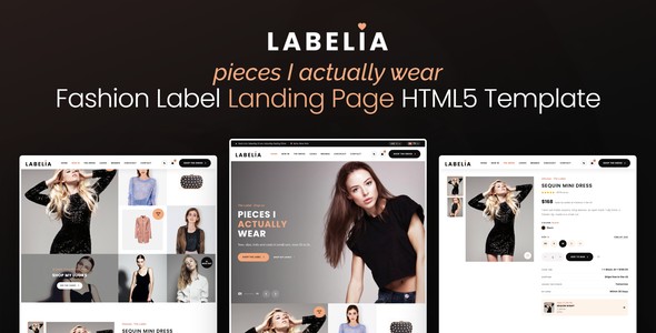 Labelia – Fashion Label Product Landing Page HTML5 Template