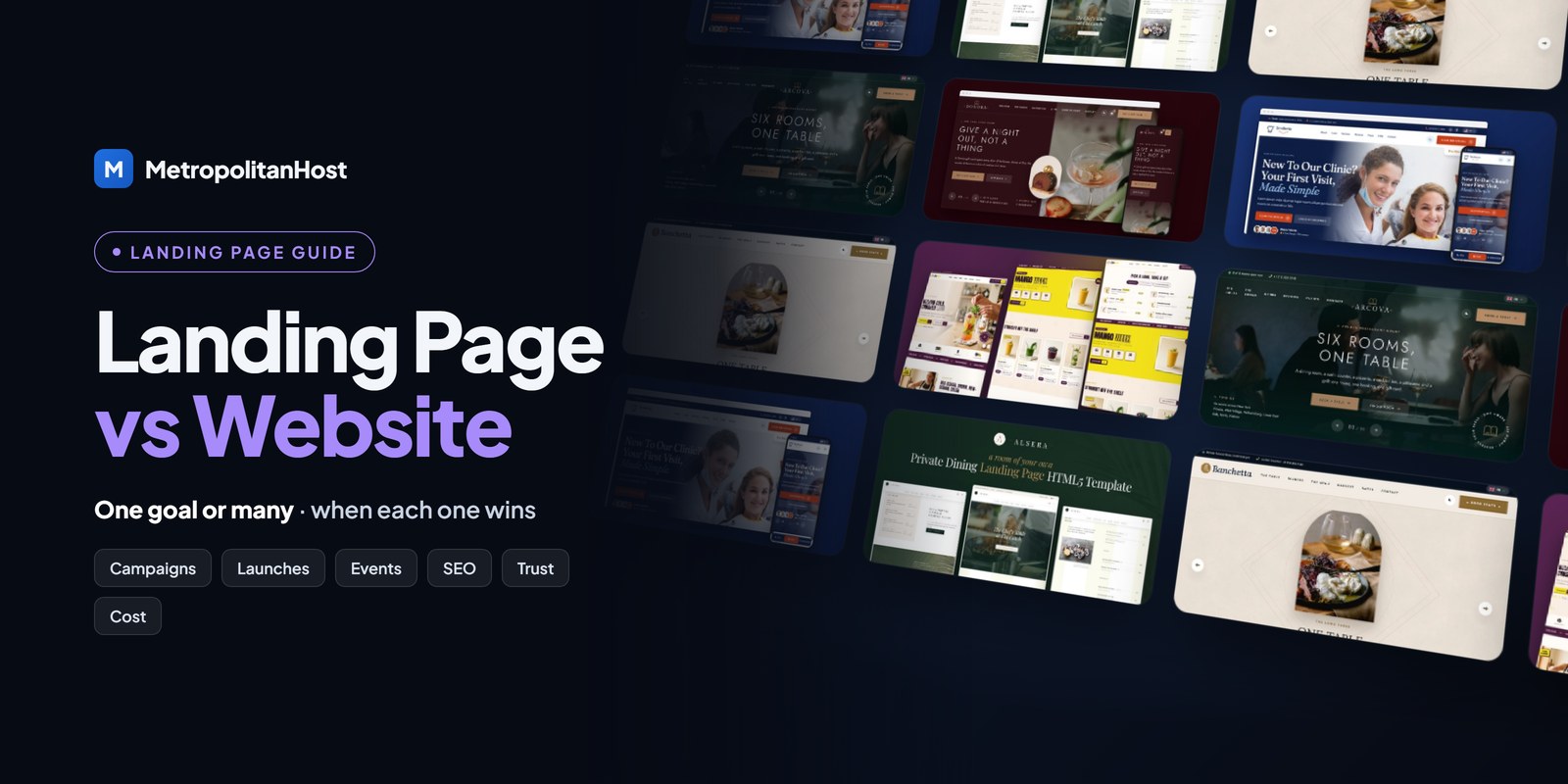 Landing Page vs Website – landing page templates