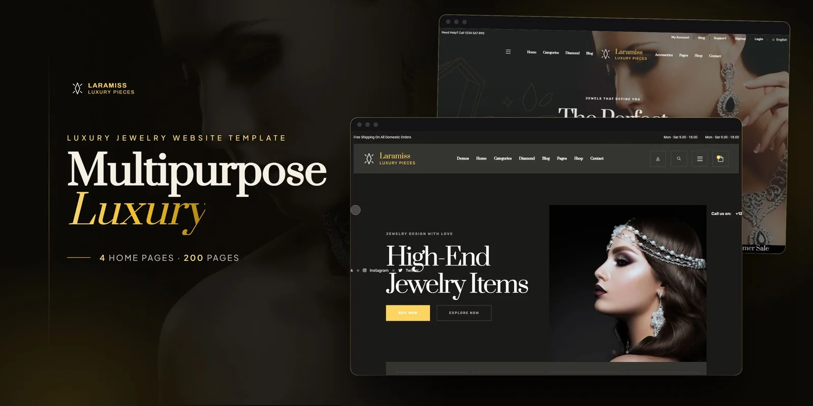 Laramiss — Multipurpose Luxury Angular Template preview