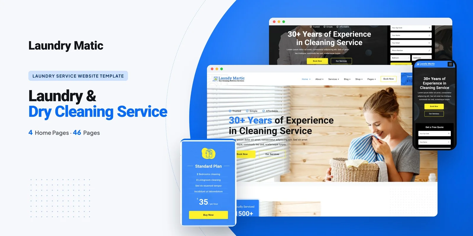 Laundry Matic — Laundry Shop Vue.js Website Template preview