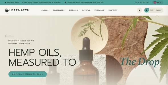Leafmatch – CBD Store Landing Page HTML5 Template