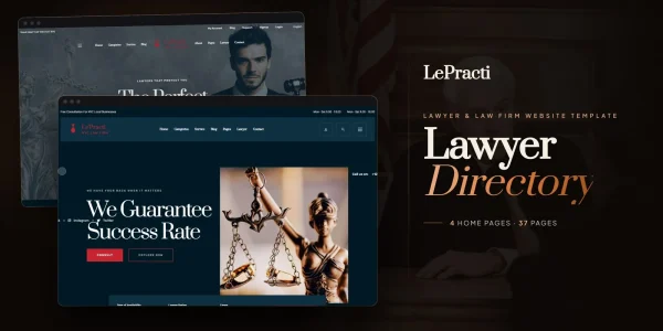 Le'practi — Lawyer Listing Bureau Website Template