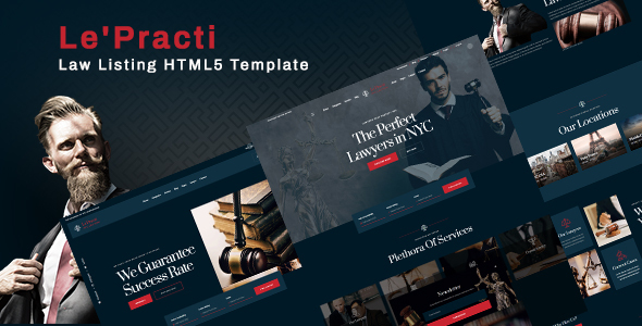 Le'practi — Lawyer Listing Bureau Website Template