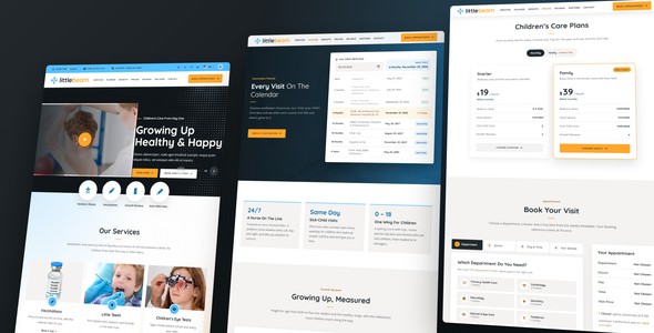 Littlebeam – Pediatric Clinic Landing Page HTML5 Template