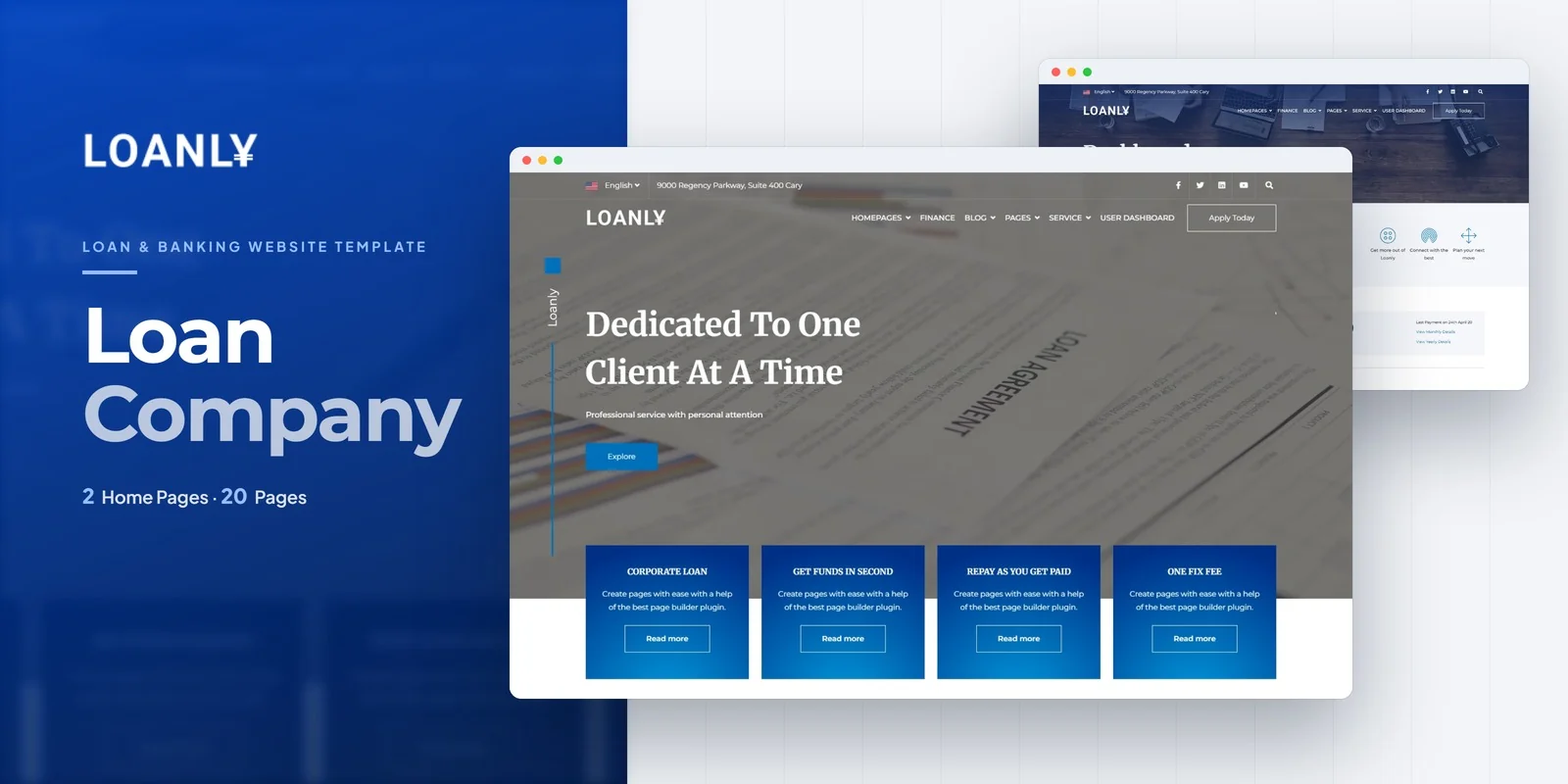 Loanly — Financial Loans React Template preview