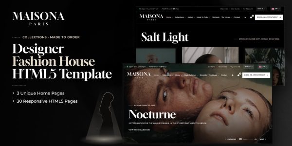 Luxury Fashion Website Design – Maisona AI Smart Website