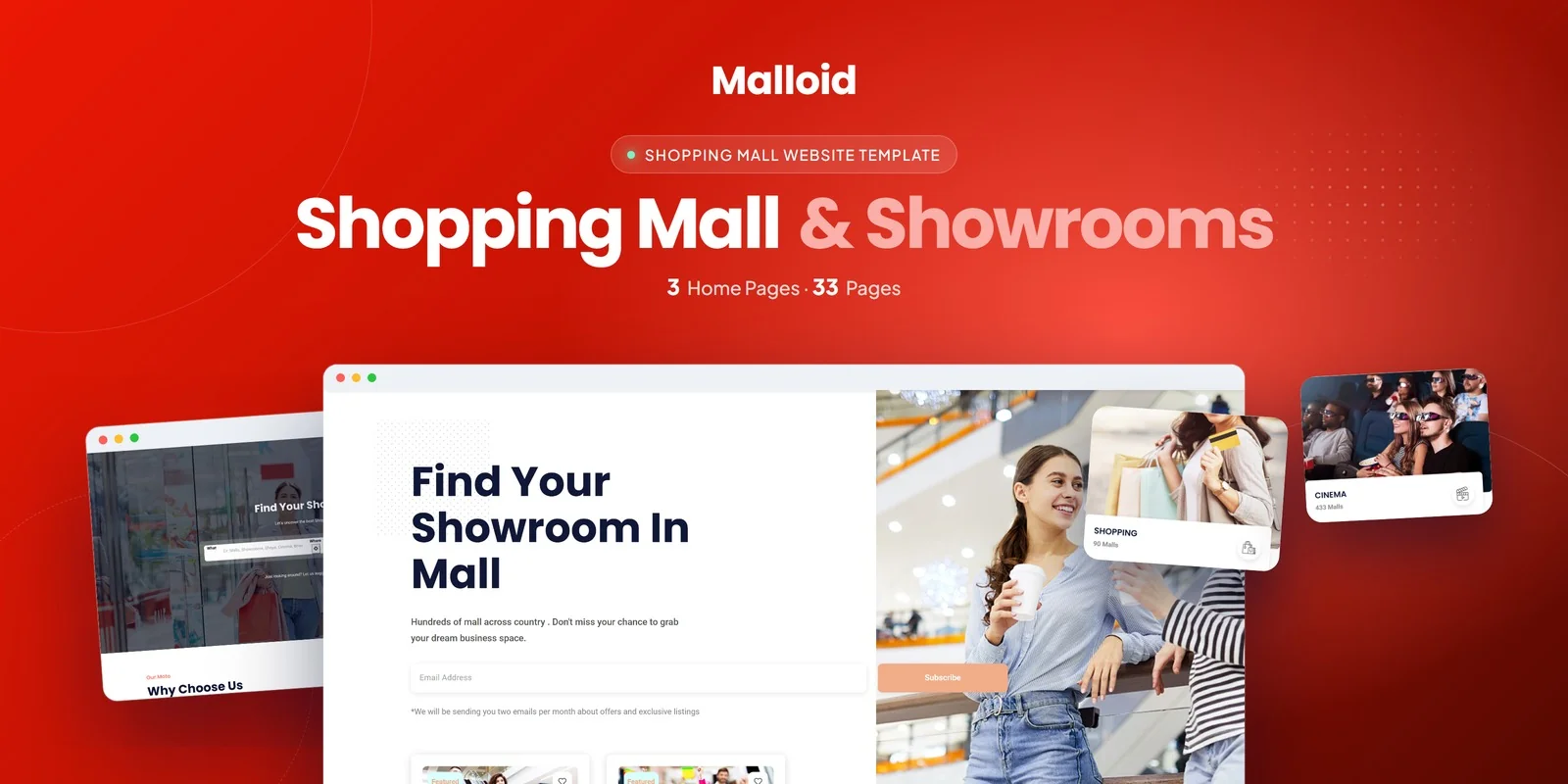 Malloid — Shopping Center Vue.js Website Template preview