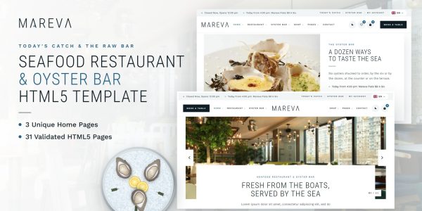 Seafood Restaurant WordPress Theme – Mareva