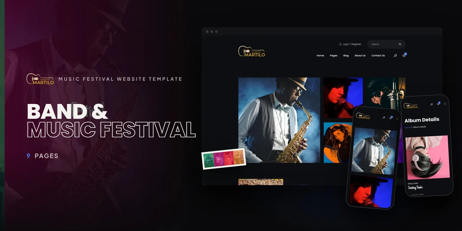 Martilo — Music Events React JS Website Template preview