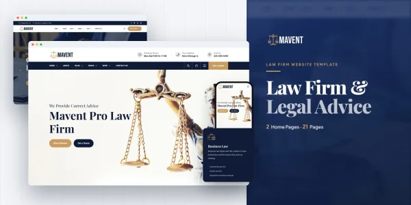 Mavent — Legal Services React JS Website Template