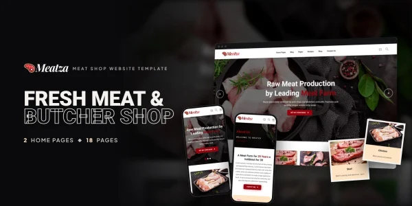 Meatza — Meat Store Vue.js Website Template