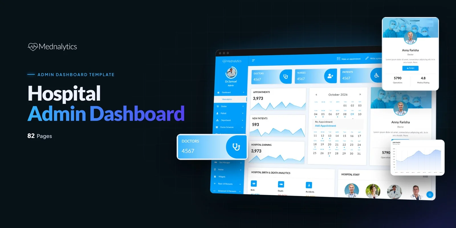Mednalytics — Dashboard Template Ai Smart Website preview